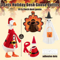 3 Pack Desk Goose Outfits for Holiday, Halloween&Thanksgiving&Christmas