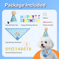 Supet Dog Birthday Decorations for Small & Large Dogs, Dog Boy Girl Birthday Kit with Party Hat | Happy Birthday Banner & Bandana, 1st Birthday Party Set, Pet Birthday Party Supplies (Blue, S)