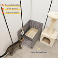 Gesomepurrz Extra Large Cat Litter Box Enclosure, Open Top High Sided Splash Guard, Water Resistance Shield for Cat Litter Boxes