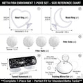 7Pcs Betta Fish Toys, Tank Accessories, Mirror & Training Rings