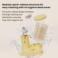 2 in 1 Hamster Water Bottle, Automatic Feeder, No Drip Small Animal Water Dispenser Food Bowl for Syrian Dwarf Hamsters,