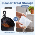 Dog Treat Pouch for Pet Training, One-Hand Magnetic Closure, Hands-Free Treat Bag with Silicone Liner, No Mess No Smell