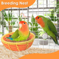 KATUMO Bird Nest, 5.3in Parrot Breeding Nest Bed with Natural Coconut Fiber Bedding for Budgie, Parakeet, Cockatiel, Conure, Lovebird, Canary, Finch, Small Birds