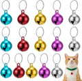 Grevosea 10 Pcs Bells for Dog Collars, 1/2 Inch Stainless Steel Pet Collar Bells with Snap Clips, Clear Ringing Sound Tr