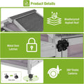 Wooden Rabbit Hutch Indoor and Outdoor, Rabbit Cage with Removable Wire Netting and Leak Proof Tray, Mobile Bunny Cage w