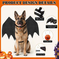Olanrun Large Dog Halloween Costumes, Adjustable Dog Bat Wings Costumes for Large Dogs with Pumpkin Bell Skeleton Print 