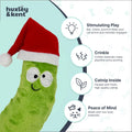 Huxley & Kent Plush Cat Toy - Holiday Interactive Catnip Toy for Cats & Kittens - Soft with Crinkle & Catnip - Fun Indoor Play - Dilly Claus