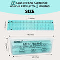 3 Pack Cat Litter Refill Bags for Easy Roll Litter Bin