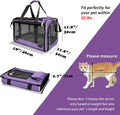 GAPZER Carrying Bag for Yorkie Dog Travel Kennel Ventilated Softside Pet Carrier Tiny Dog Crate for Teacup Poodle 12lb Large Kitty Transport Cage with Cover Chihuahua Supply Purple