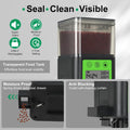 Lychee Automatic Fish Feeder USB Rechargeable 320ML Large Capacity Aquarium Fish Food Dispenser with Two Feeding Ring, M