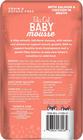 Tiki Cat Baby Mousse Wet Cat Food for Kittens, Salmon & Chicken, 2.4 oz. Pouch (12 Count)