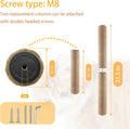 2 Pcs Cat Scratching Post Replacement for Indoor 15.7 x 3.1 Inches Cats Tree Replacement Parts Natural Sisal Cat Scratch