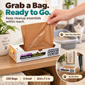 Covfresh Odor-Sealing Cat Poop Bags XS, 220 Count | Durable Unscented Waste Bags for Pet, Diaper, Ostomy & Food Waste Disposal (Brown)
