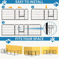 NEWBULIG Dog Playpen for Indoor 32 Inch 8 Panels - Portable Heavy Duty Metal Pet Exercise Pen with Door, Foldable Small Dog Puppy Playpen Fence for Outdoor RV, Camping, Yard, Garden