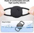 DDJ 2-Pack Cat Collar Case for Life360 Tile Sticker (Small Tracker)–NOT Compatible with Tile Mate/Pro–Silicone Protective Holder for Dog/Pet Collar, Ultra Durable, Easy Installation, Lightweight,Black
