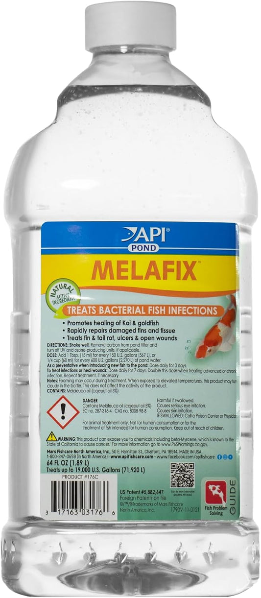 API POND MELAFIX Pond Fish Bacterial Infection Remedy 64-Ounce Bottle