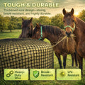 6x6 ft Round Bale Hay Net – Slow Feeder for Horses & Livestock, Extra Dense 2" Knotless Holes, Durable & Healthy Feeding