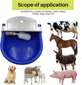MINYULUA Automatic Waterer Bowl Large Horse Waterer with Float Valve (Blue)