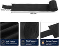 Eccliy 8 Pack Horse Polo Wraps 10 ft x 4.7 in Soft Fleece Leg Wraps, Black