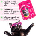 LEGITPET Probiotic Cat Treats with Prebiotics – Digestive Support Soft Chews with Pumpkin & Papaya – Supports Gut Health, Stool Quality & Immune Function – 100 Pet Chicken-Flavored Chews