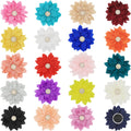 IVIA PET Collar Flowers with Pearl, 20 Pcs Dog Collar Bow Ties Multi-Color Dog Charms Flower for Cat Puppy Grooming Accessories(Small)