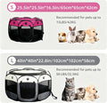 SENCONE Portable Pet Playpen for Cats, Kittens, Puppies, Indoor/Outdoor, S