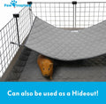 Paw Inspired Hanging Fleece Hammock for Small Animals, Gray/Light Gray