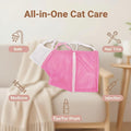 Cat Grooming Restraint Bag with Adjustable Drawstrings, Pink Mesh Bath Bag for Bathing, Nail Trimming, Ear Cleaning, Bre