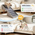 2-in-1 Ottoman Pet Stairs Dog Stairs for Small Dogs