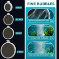 Fish Tank Bubbler, 3.2 Inch Aquarium Air Stone Kit, Nano Quiet Oxygen Diffuser for 20-70 Gallon Tanks, High Dissolved Ox