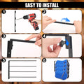 Saddle Pad Rack 4 Bar Wall Mount, Horse Blanket Holder 180 Degree Swing Rack Arms Saddle Rack Wall Mount for English Sad