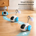 Remote Control Mouse Cat Toy, Smart Interactive Moving Cat Toy Car with Obstacle Avoid, USB Rechargeable Electric Kitten