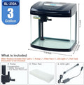 3 Gallon Glass Aquarium Betta Kit with Flip-Top Port