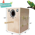 kathson Parakeet Nesting Box Wooden Bird Breeding Nest Parrots Mating House Wood Bird Aviary Budgie Cage Accessories for Cockatiel Finch Lovebirds Conure