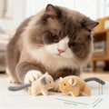 Plush Catnip Mice Toys with Rattle Sound- 2 Pcs Interactive Cat Toys for Indoor Cats, Durable Stress Relief Eco-Friendly