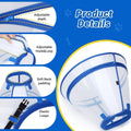 Didopet Dog Cone to Stop Licking, Clear Recovery Collar with Detachable Zipper, Sturdy Elizabethan Collar for Large Medium Small Dogs, Soft Adjustable Cone After Surgery Patented, Blue XL