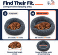 Calming Donut Dog Bed for Small Dogs, Round Dog Bed for Medium & Large Dogs