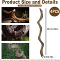 Reptile Decor 4PCS Natural Forest Branch Terrarium Habitat Wood Decoration Lizard Climbing Tree Branch for Bearded Drago