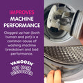 Vamoosh Pet Hair Remover | For Front Load Washers | Cleans Pet Bedding in Washing Machine | Dissolves Pets Fur | Removes