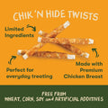 Pet 'n Shape Chik 'n Hide Twists – Chicken Wrapped Rawhide Natural Dog Treats, Small, 16 oz