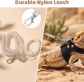 Yuanchu 3 Pack Adjustable Bearded Dragon Harness and Leash Set