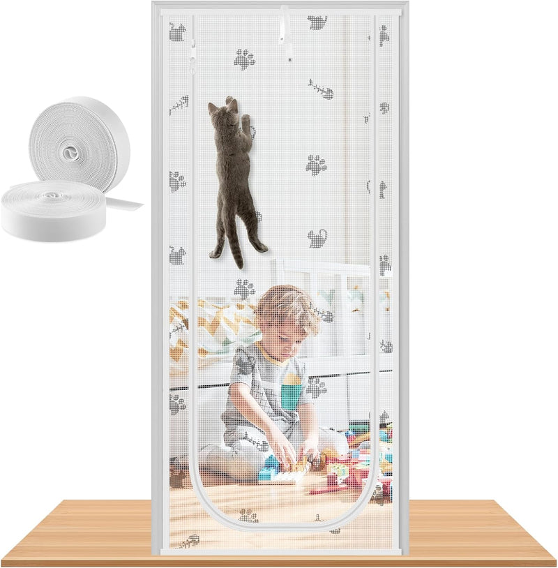 Reinforced Cat Screen Door, Fits Door Size 32