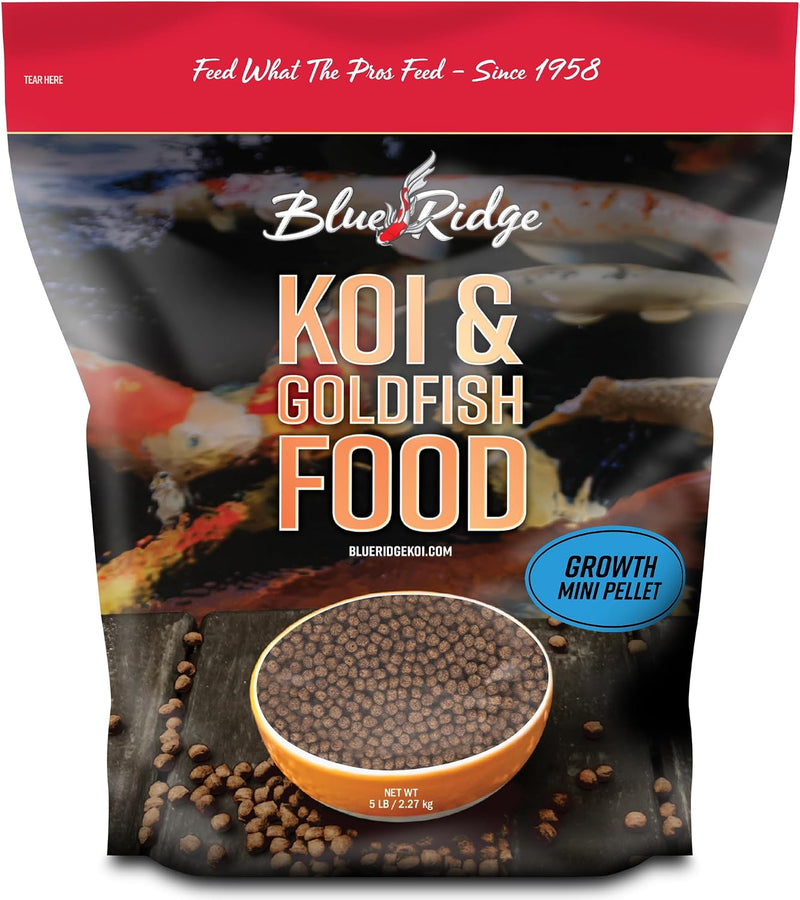 Blue Ridge Koi Fish Food, Growth Formula Mini, 1/8