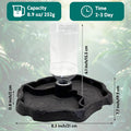 9oz Reptile Water Bottle, Turtle Food and Water Bowl Automatic Feeders Waterer Tortoise Dispenser Bottle Feeding Dish fo