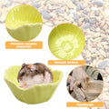 Tfwadmx 2 Pcs Hamster Food Bowl, Ceramic Dwarf Hamster Food Bowl Feeder Water Rat Bowl Small Animal Food Dish for Golden