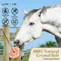 UMAID Himalayan Salt Lick 6 lbs on Rope for Horse, Deer, Goat & Livestock Animals, Salt Lick Deer, Salt Lick for Horses,