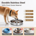 Slow Feeder Dog Bowl, 2 Cups Stainless Steel Heavy Duty with Non-Slip Base 8.7 inch Puzzle Maze Dog Food Bowls for Medium, Large Breed Size Dogs to Slow Down Eating
