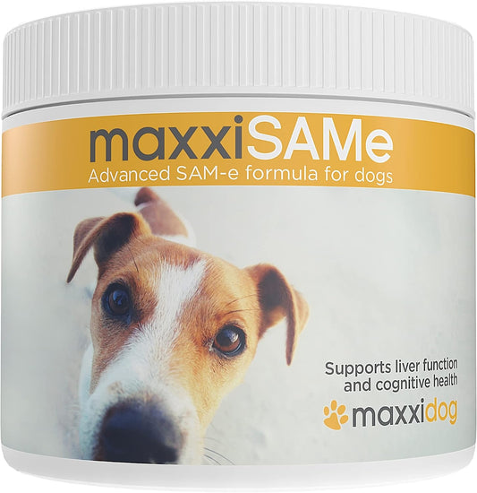 maxxipaws maxxiSAMe Advanced SAM-e Powder Supplement - Liver, Cognitive & Joint Support for Dogs, 5.3oz