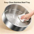 Hidden cat Litter Box Featuring a Stainless Steel Tray, Faux Greenery, an Activated Carbon Packet, and a Scoop; Plant-St