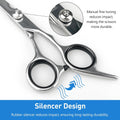Professional Curved Dog Grooming Scissors with Rounded Tips, Cat Shears, 4CR Stainless Steel Curved Blades, Pet Home Grooming Tools
